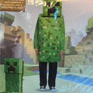 Minecraft creeper Halloween costume.